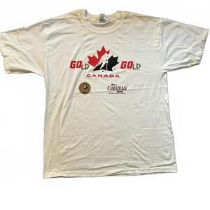 Vintage Canada "Go Gold" Molson Canadian Hockey T-Shirt